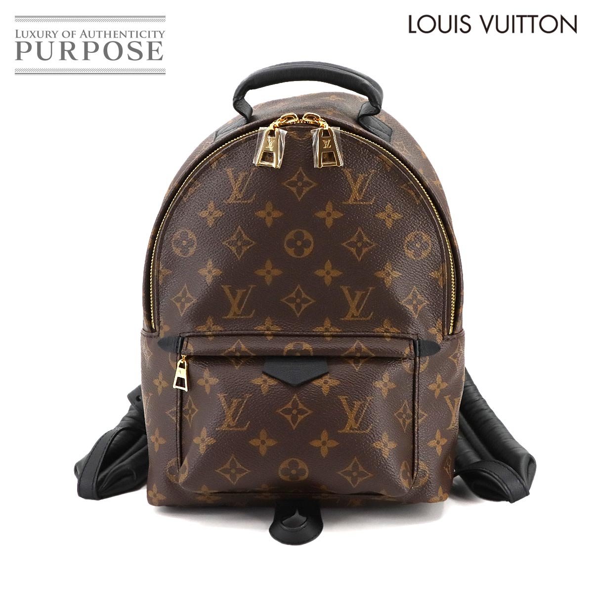 【新品同様】 ルイ ヴィトン LOUIS VUITTON モノグラム パームスプリングス PM バックパック リュックサック ブラウン M44871 ゴールド 金具 Monogram Palm Springs Backpack PM 【中古】
