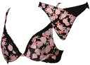 菊柄プリントB・Cカップ【ブラ&ショーツ】【ブラジャー】【ショーツ】【セット】【インナー】【和柄インナー】【下着】【ランジェリー】【Bカップ】【Cカップ】