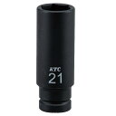 【KTC工具】 1/2" 12.7sq 6角 インパクトレンチ用ソケット (ディープ薄肉・ ピン・リング無) / BP4L-17T 10800円以上で送料無料