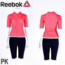 【送料無料】 【REEBOK / リーボック】 レディース フィットネス 水着 ウェア 315960 315-960セパレート タンキニ 股上深め 体型カバー ジップ パット付き スイミング プール アクアビックス トレーニング 2点 セット タンキニ ジム スポーツ ダイエット