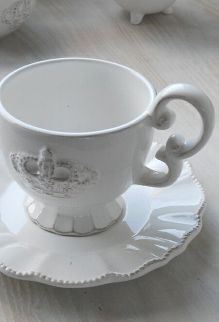 クラウンンセラミック・カップ＆ソーサー　3035【H】　C&Sお揃いで陶器ティーカップ・陶器コーヒーカップ・陶器ボール・陶器デザートプレートもあります。