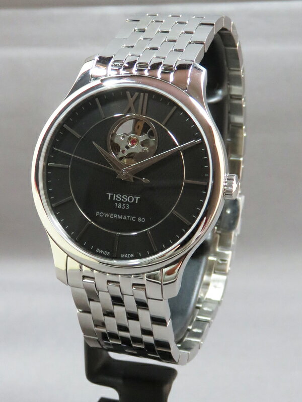 ★コレクションBOXプレゼント【送料無料】国内正規品TISSOT［ティソ］　T-Classic TRADITION AUTOMATIC Open Heart メンズ腕時計 T063.907.11.058.00　【RCP】【02P03Dec16】