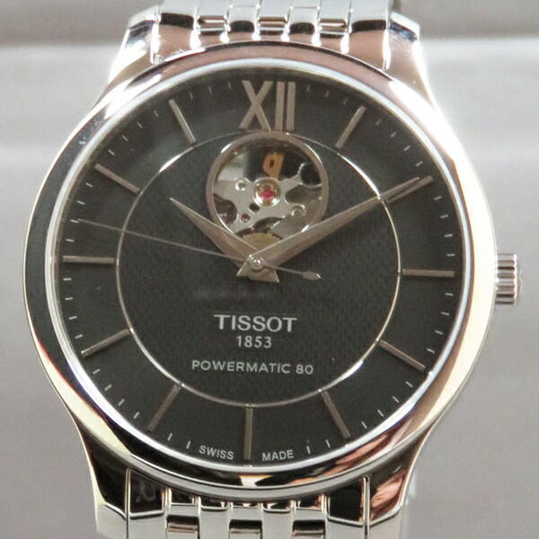 ★コレクションBOXプレゼント【送料無料】国内正規品TISSOT［ティソ］　T-Classic TRADITION AUTOMATIC Open Heart メンズ腕時計 T063.907.11.058.00　【RCP】【02P03Dec16】