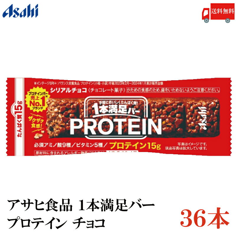 送料無料 アサヒグループ食品 1本満足バー プロテインチョコ ×36本 (一本満足バー <strong>プロテインバー</strong>)