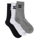 ディーシーシューズ DC SHOES SPP 【DC ディーシー】CREW 3PK Mens Socks 【EDYAA03149 KVJ8】