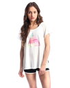 【アウトレット価格 / ROXY ロキシー】レディース BORN FROM THE SEA 水陸両用 Tシャツ ラッシュガード 紫外線防止 UPF35+RLY161047 WHT