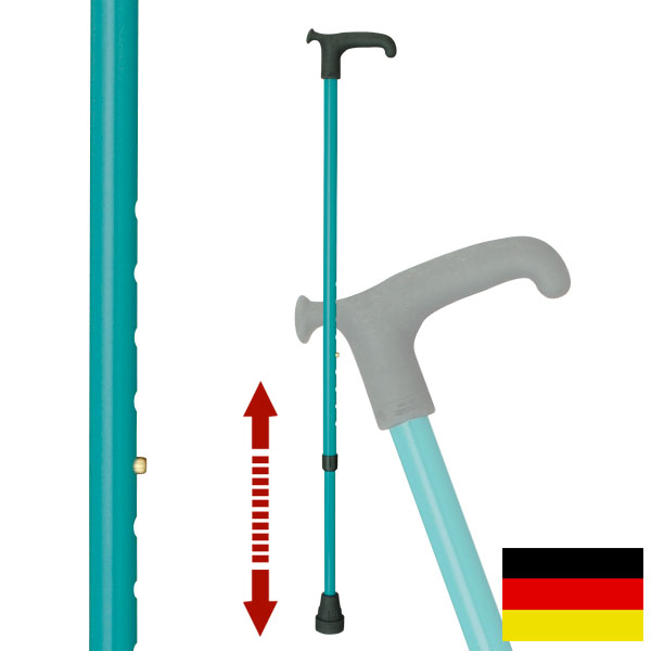 杖 メンズ ステッキ ドイツ製リハビリ用ステッキ（ターコイズ）OS10 ギフト プレゼント【RCP】...:r-e-zakkaya:10186282