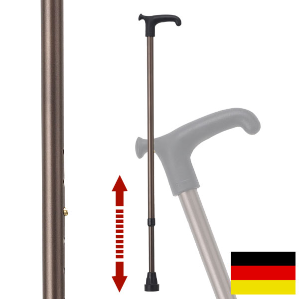 杖 メンズ レディース杖 ステッキ ドイツ製リハビリ用ステッキ（メタリックブロンズ）OS16 ギフト...:r-e-zakkaya:10308482