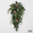 《 クリスマス リース 》◆とりよせ品◆花びし パインコーンティアドロップ グリーン造花