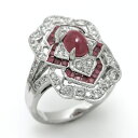 プラチナ ルビー 0.94ct 0.72ct ダイヤモンド 0.52ct リング