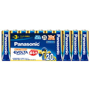 Panasonic エボルタ単3形20本パック LR6EJ／20SW合計3,000円以上で日本全国送料無料！更に代引き手数料も無料。