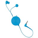 JESTTAX コード巻き取り機能付きカナル型イヤホン MHP‐SR5BL (ブルー)