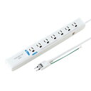 サンワサプライ 電源タップ「3P抜け止め・7個口」 パソコン連動 (2m) TAP‐RE37MN (ホワイト)(送料無料)