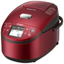 日立 圧力スチームIH炊飯ジャー「蒸気カット 極上炊き 圧力&スチーム」(5.5合) RZ‐XV100BKM‐R(レッド)(送料無料)
