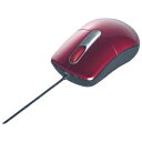 バッファロー 有線光学式マウス 静音/3ボタン/Mサイズ レッド BSMOU27SMRD