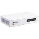 バッファロー Giga対応スイッチングハブ金属筺体/電源内蔵モデル LSW4‐GT‐5NS/WH(ホワイト)