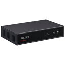 バッファロー Giga対応スイッチングハブ金属筺体/電源内蔵モデル LSW4‐GT‐5NS/BK(ブラック)
