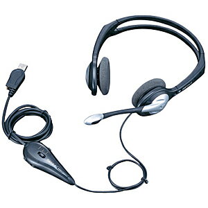 バッファロー USB対応ヘッドセット　両耳ヘッドバンドタイプ BMHUH01SVA