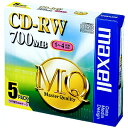 マクセル データ用CD-RW「1-4倍速対応/700MB」5枚パック CDRW80MQ.S1P5S