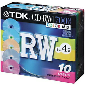 TDK データ用CD−RW（1−4倍速対応／700MB）10枚パック CD−RW80X10CCS