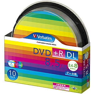 三菱化学 データ用DVD＋R　DL（2．4−8倍速／8．5GB）10枚パック　スピンドルケ…...:r-kojima:10107820