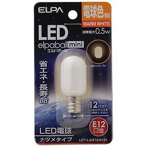 【ポイント2倍】エルパ LED電球　ナツメタイプ（電球色） LDT1L−G−E12−G101合計3,000円以上で日本全国送料無料！更に代引き手数料も無料。