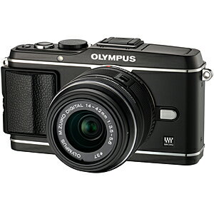 オリンパス 新世代　マイクロ一眼「OLYMPUS　PEN」 E−P3　レンズキット　＜ブラック＞【送料無料】