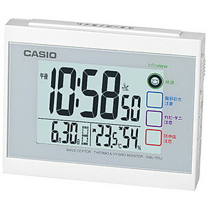 CASIO 目覚まし時計 DQL−110J−7JF　＜ホワイト＞