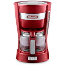 デロンギ ドリップコーヒーメーカー (5杯分) ICM14011J‐R/レッド