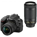 ニコン D3400【ダブルズームキット】(ブラック/デジタル一眼レフ) D3400WZBK(送料無料)