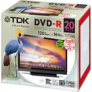 TDK 録画用DVD−R　ホワイト・ディスク　（20枚） DR120DPWC20UE