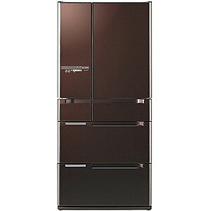 日立 6ドア冷蔵庫（670L・フレンチドア）「インテリジェント真空保存　真空チルドi」 R−B6700（XT）＜クリスタルブラウン＞【標準設置無料】