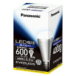 Panasonic LED電球　6．4W（昼光色相当） LDA6D−H−E17