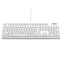 ダイヤテック 有線キーボード かな無し/テンキー有り 茶軸(英語配列104キー・マットホワイト) FKBN104M/EMW2