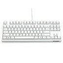 ダイヤテック 有線キーボード かな無し/テンキー無し 茶軸(英語配列87キー・マットホワイト) FKBN87M/EMW2