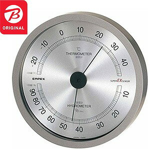 エンペックス 高精度温・湿度計 BC3727　（メタリックグレー）