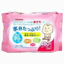 水分たっぷり純水99%赤ちゃんのおしりふき 厚手80枚6P ピンク