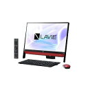 NEC LAVIE Desk All−in−one DA370/KAシリーズ 23.8型デスクトップPC PC−DA370KAR ラズベリーレッド(送料無料)
