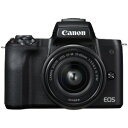 Canon ミラーレス一眼カメラ EOS Kiss M EF−M15−45 IS STM レンズキット(ブラック)(送料無料)