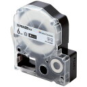 エレコム テプラ(TEPRA)PRO用互換テープ (白ラベル/黒文字/6mm幅/8m) CTC−KSS6K