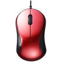 バッファロー 有線Blue LEDマウス BSMBU108シリーズ 静音 (3ボタン・レッド) BSMBU108RD