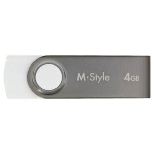M−style USBフラッシュメモリ　4GB ESMUSB4G02（WH）　＜ホワイト＞