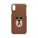 ROA iPhone XS Max 6.5インチ用 LINEFRIENDS SLIM FIT KCLSFA009(ブラ