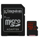 Kingston 64GB・Class10 U3 UHS-I対応microSDXCカード SDCA3/64GB