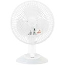 山善 18cm卓上扇風機 風量2段階 YDS-E188ホワイト