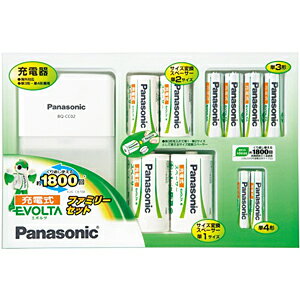 Panasonic ニッケル水素充電池充電器セット（ファミリーセット）「EVOLTA（エボルタ）」 K−KJQ02S42W【送料無料】