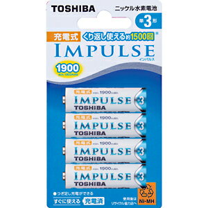 東芝 充電池（単3形4本入）「充電式IMPULSE」 TNH−3M　4P