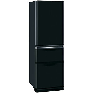 三菱 3ドア冷蔵庫（370L・右開き） MR−C37T（B）＜プラチナブラック＞【標準設置無料】