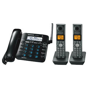 Panasonic コードレス電話機（子機2台） VE−GP35DW−K　＜ブラック＞【送料無料】