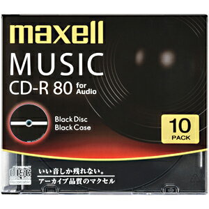 合計5,000円以上で日本全国送料無料！更に代引き手数料も無料。マクセル 音楽用CD−R　80分　10枚パック CDRA80BK．10S